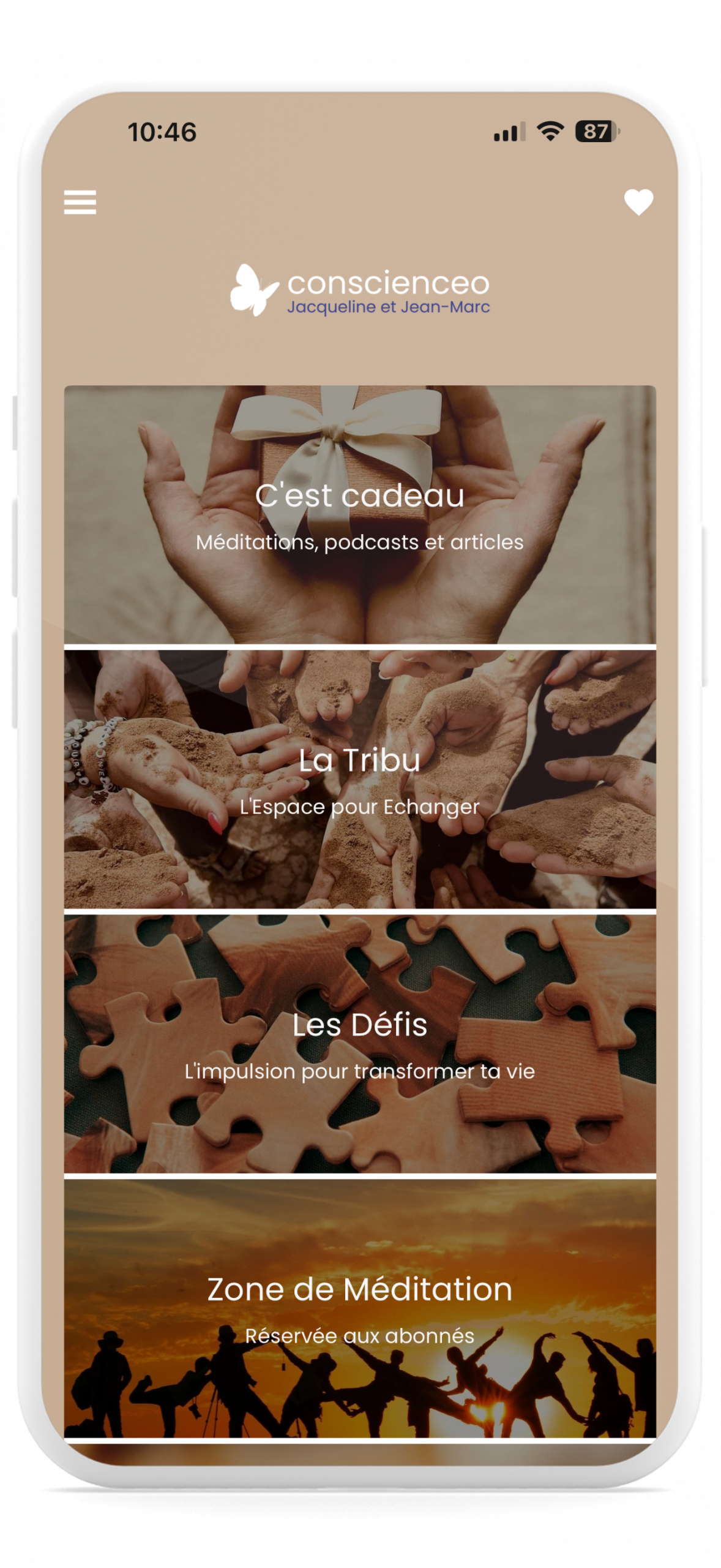 Application méditation Conscienceo